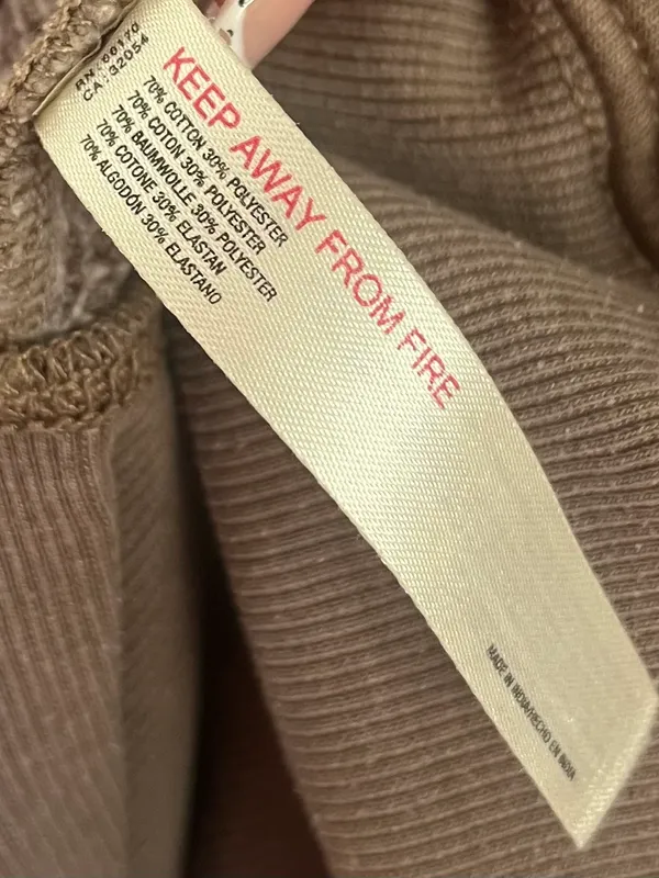 Free People Movement XS Oversized Hoodie Taupe Athleisure Boho Lounge Sweatshirt - Image 13