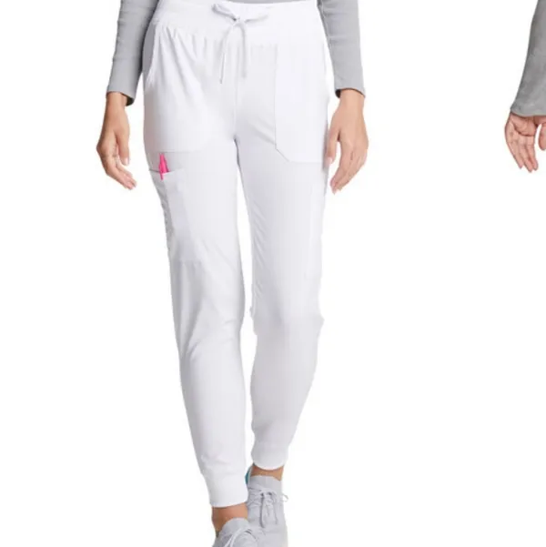 Dickies medical EDS Essentials contemporary white jogger scrubs pants si… - Image 4