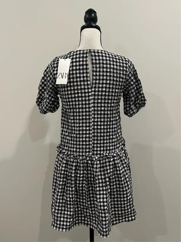 Zara Plaid Seersucker Dress - Image 3