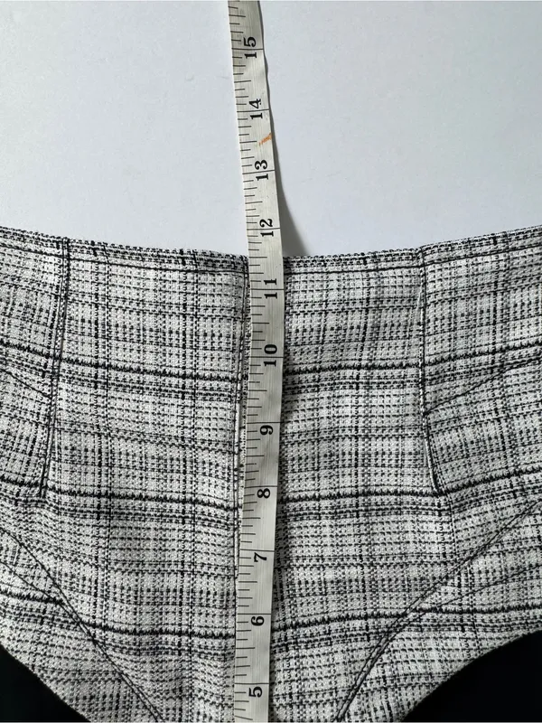 Free People "Keep It Brief Menswear" Micro Shorts - Black/White - Size 0 NWT - Image 7