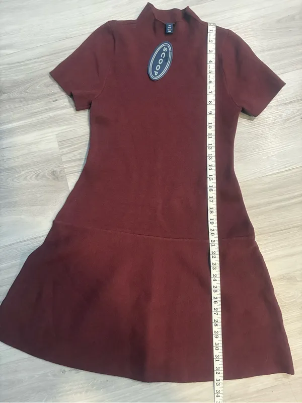 Scoop Women’s Jacquard Fit & Flare Sweater Dress, Sizes XS - Image 6