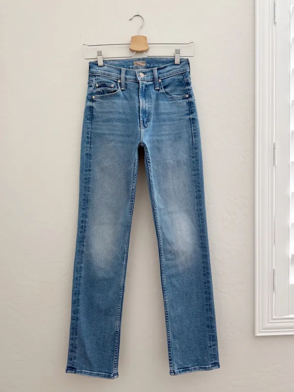 MOTHER Mid-Rise Rider Hover Jean in Swing and a Miss Size 24 - Image 4