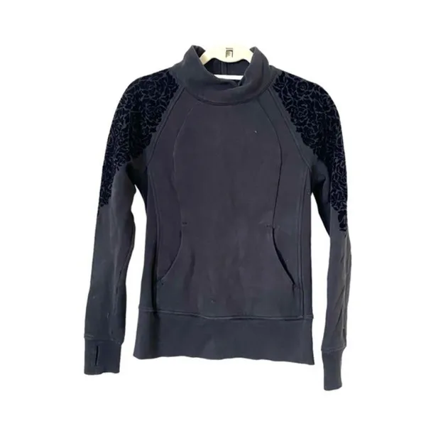 LULULEMON‎ Floral Flock Pullover Sweatshirt Sz 4 - Image 2