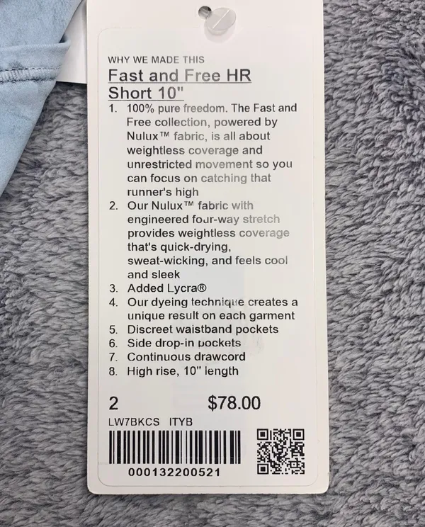 Fast and Free HR Short 10” NWT Size 2 - Image 11