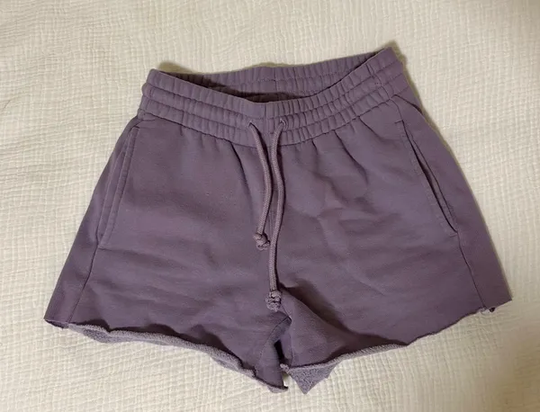 Aritzia TNA Fleece Shorts Purple - Image 2