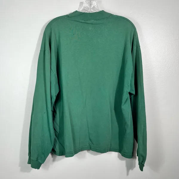 The Vintage Shop Vintage 90s Nature Embroidered Deer Mock Neck Lazy F Ellisburg PA Thrashed Tee L - Image 5
