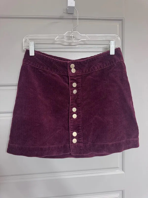 Maroon Abercrombie Skirt Corduroy - Image 2
