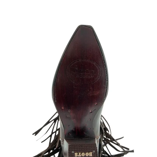 Soho Fringe Leather Cowgirl Boots Brown Western Rodeo Festival Women’s - Image 8