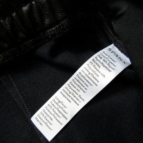 NWT Spanx Leather Like Jogger in Noir Black Faux Vegan Pull-on Pants 2X - Image 6