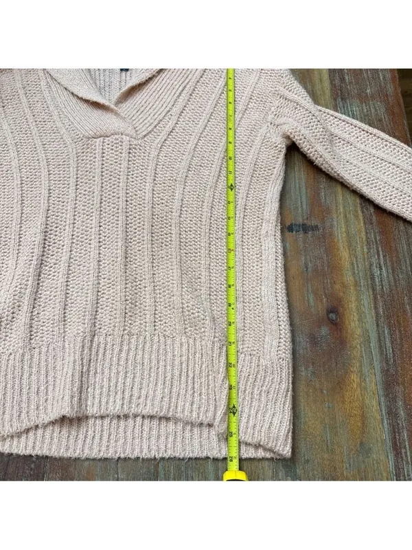 Anthropologie Pilcro Baby Pink V Neck Sweater XS - Image 9