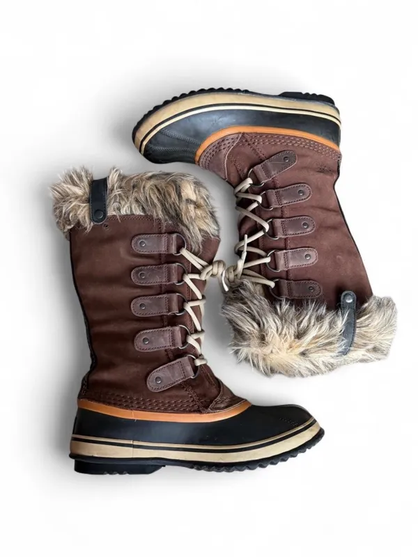 Sorel Joan of Arctic Tall Fur Trim Lace-up Winter Boots Size 7 - Image 7