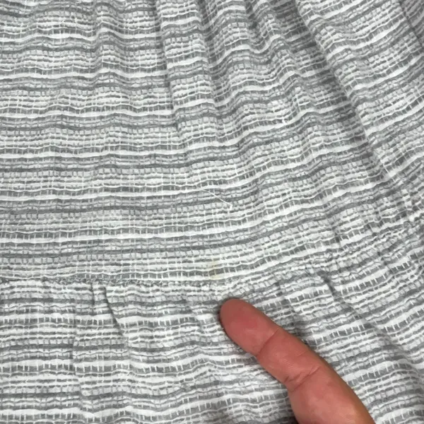 See You Monday Dress Womens Small Gray Striped V-Neck Maxi Jersey Sundress - Image 4