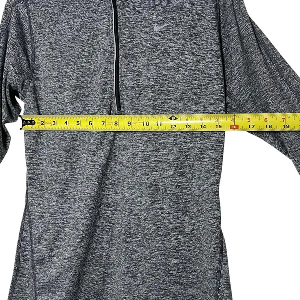 Nike Dri-FIT Pullover Women's Med Gray 1/4 Zip Running Top Thumbholes Athletic - Image 7