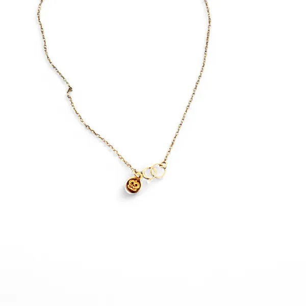 Gorjana Dainty Textured Bar Pendant Necklace 14K Gold Filled 16 Inch - Image 4