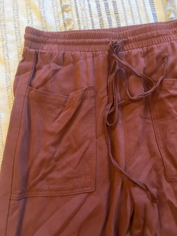 Stella Luce Brown Flowy Pants - Image 3