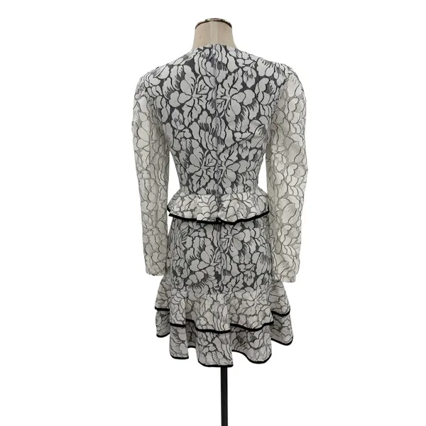 Keepsake the Label Encore Lace Ruffle Long Sleeve Mini Dress Ivory NWT XS - Image 6