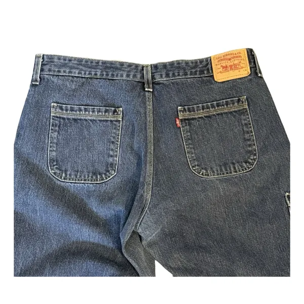 Levis Jeans Womens Size 16M Utility Cargo Jeans Dark Wash Carpenter Vintage Y2K - Image 8