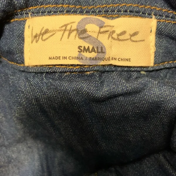 NWOT Free people denim long sleeve jumpsuit Ari coveralls sz S‎ - Image 7
