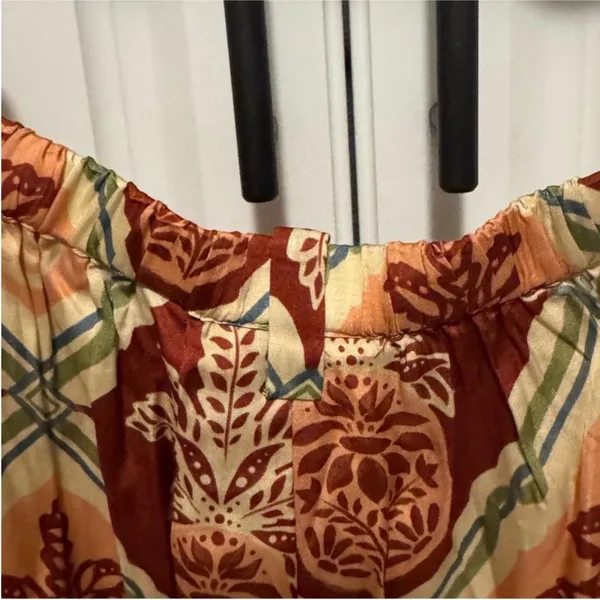 Farm Rio Floral Patterned pineapple Wide-Leg Pants‎ size small - Image 4