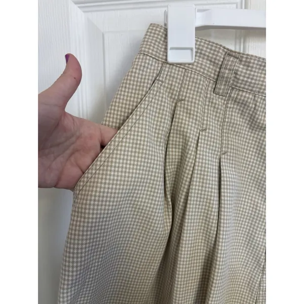 American Vintage Vtg 90s Cottage Gingham Print Cotton Midi Skirt Size 12 Granola Earthy Feminine - Image 4