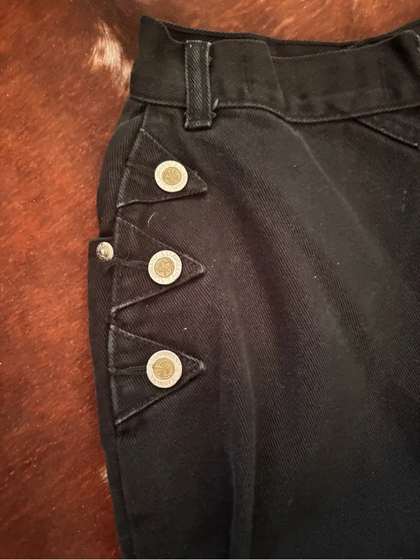 Vintage‎ Lawman black denim jeans size 25 - Image 11