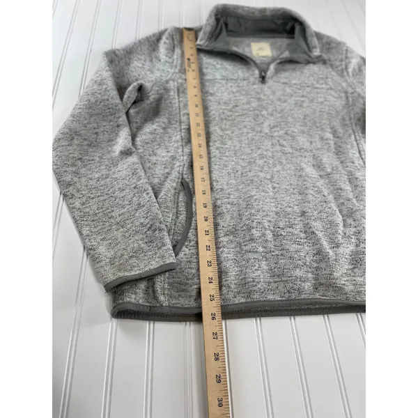 Thread & Supply Heather Grey Quarter Zip Fleece Pullover XL Gray - Image 3