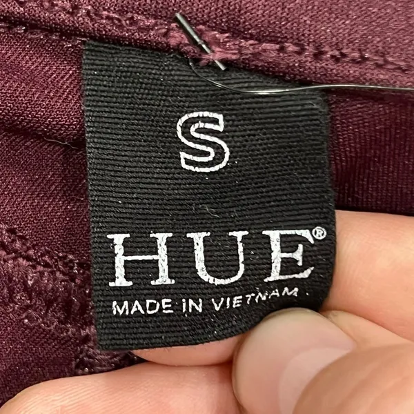 Hue Curvy High Waist Ultra Soft Maroon Leggings Women’s Small - Image 2