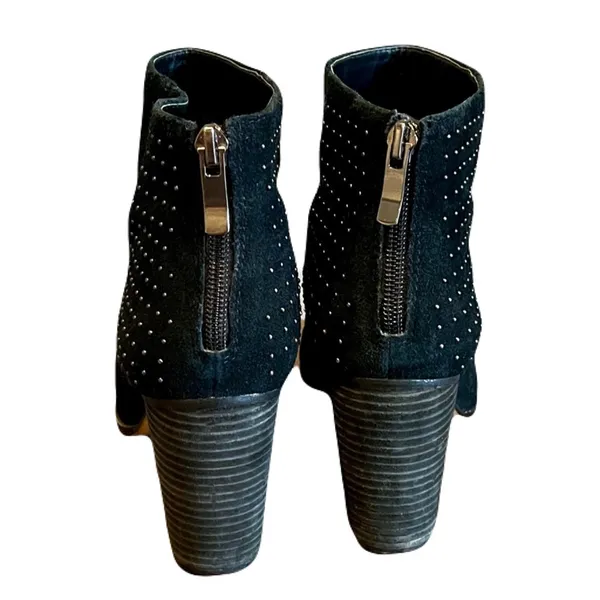 Lord & Taylor Black Suede Studded Heeled Ankle Boots, Size 7.5 - Image 5