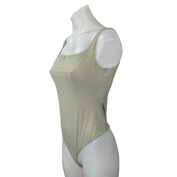 Skims Women's Gray Sleeveless Square Neck Backless Tank Bodysuit Top Size XL - Image 3