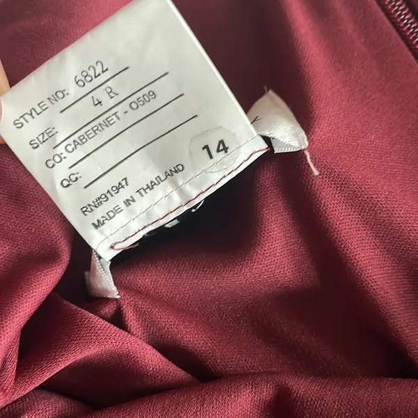 NWOT After Six X Nordstrom Spaghetti Strap V-Back Crepe Gown with Front Slit 4 - Image 7
