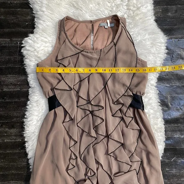 Catwalk Studio Brown Ruffle Tiered Dress Tie Back Y2k Fairy Grunge Dark Romantic - Image 7