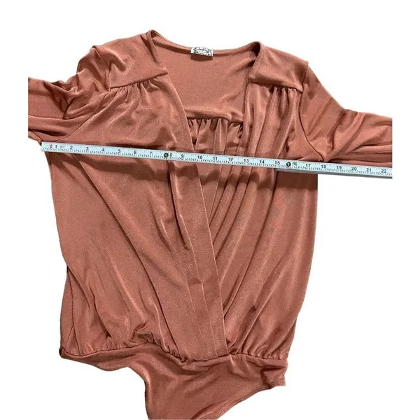 Free People Turnt‎ Long Sleeve Bodysuit in Ginger Spice Sz M - Image 8