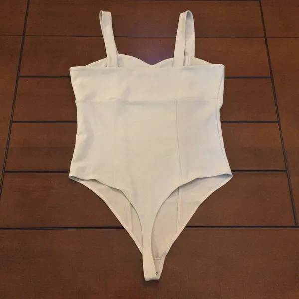 Abercrombie & fitch cream bodysuit tank blouse xl - Image 4