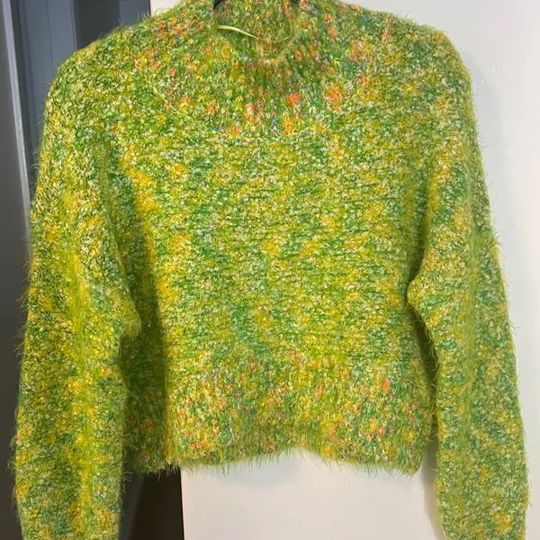Free People Women's Stardust Pullover Lemon Lime Green Combo S - Image 4