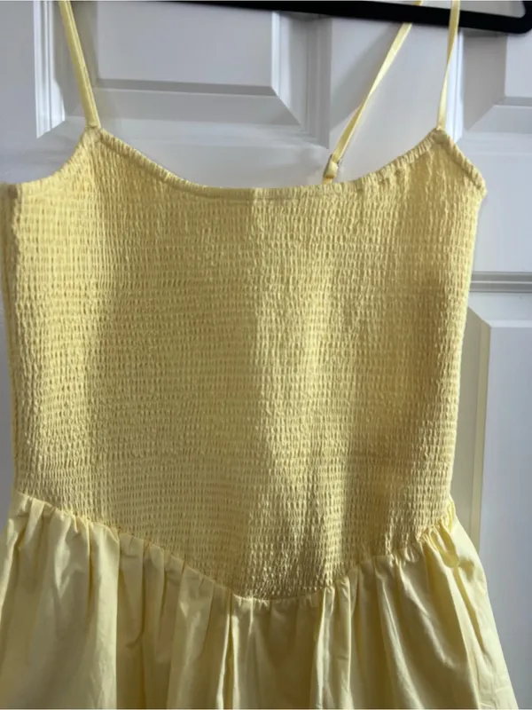 Abercrombie Dipped-Waist Smocked Mini Dress - Image 2