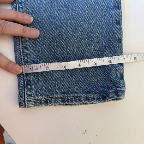 Levi's Premium Wedgie Straight Leg Jeans Womens‎ Blue Denim 26x27 Button Fly - Image 15