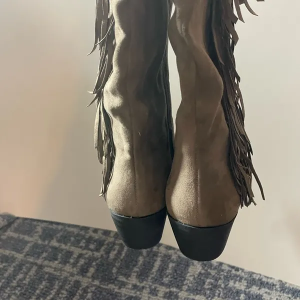 Charlotte Russe Brown Over the Knee Fringe Boots - Image 8
