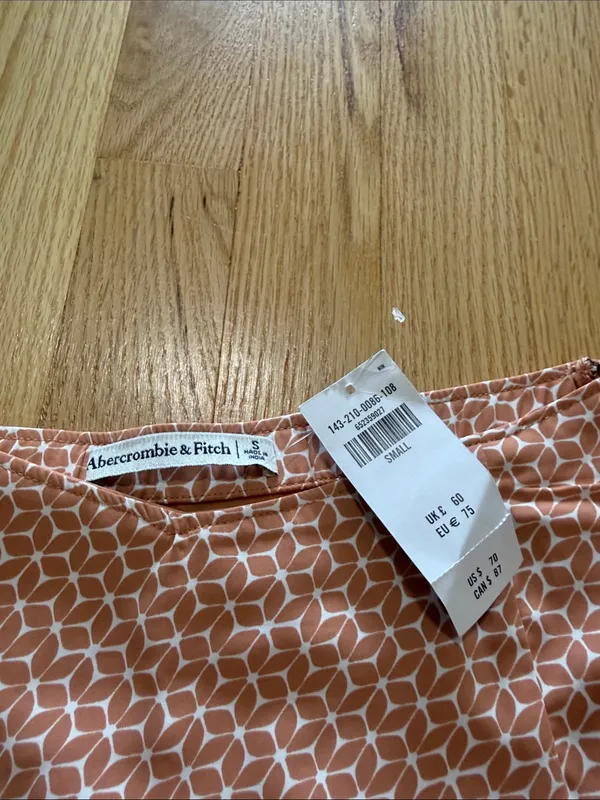 NWT Abercrombie & Fitch Geometric Printed Side Slit Midi Skirt Sz S - Image 2