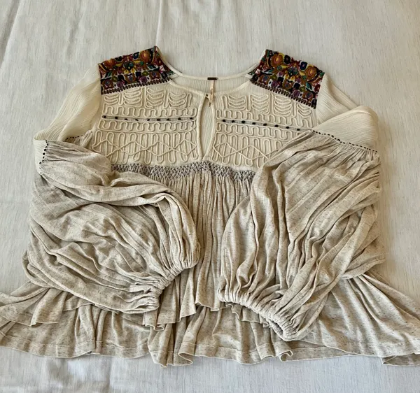 Free People Embroidered Blouse - Image 2