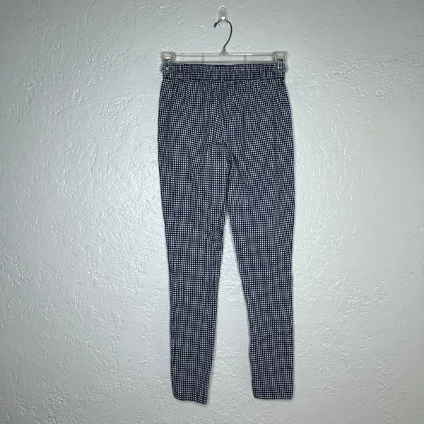 Urban Outfitters Gingham High Waisted Skinny‎ Pants Black White XS Elastic Waist - Image 2