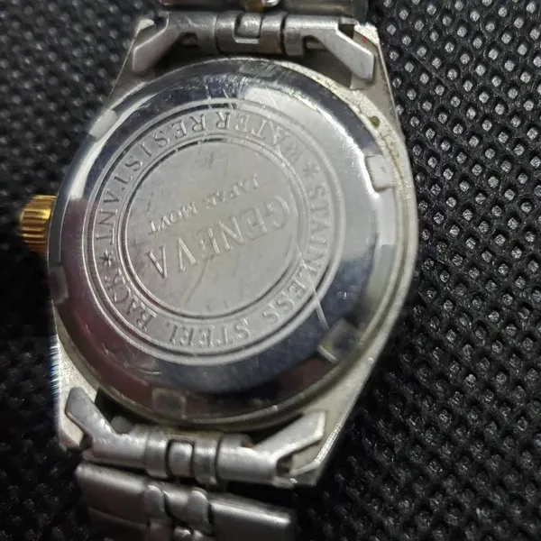 Geneva Superlative Chronometer Silver & Gold Watch - Image 4