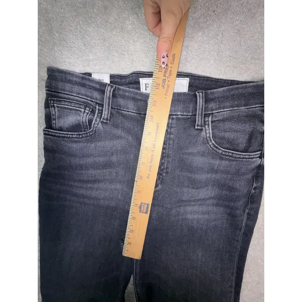 Frank & Eileen Jeans Women 29 Derry High Rise Made in USA Gray Wash Raw Hem EUC - Image 12