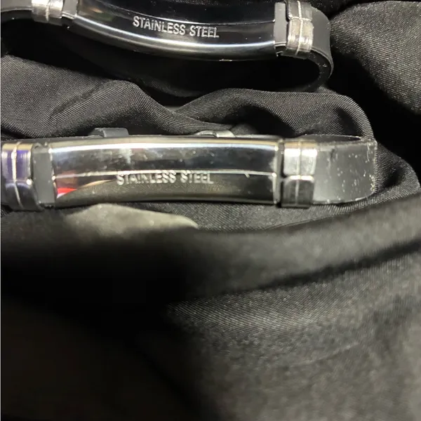 Stainless steel two-piece his and her bracelets - Image 2