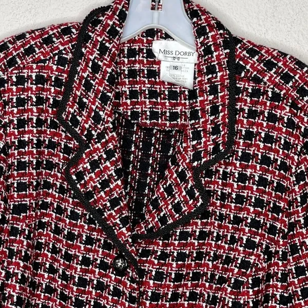 Vintage‎ Miss Dorby Blazer Black Size 16 - Image 5