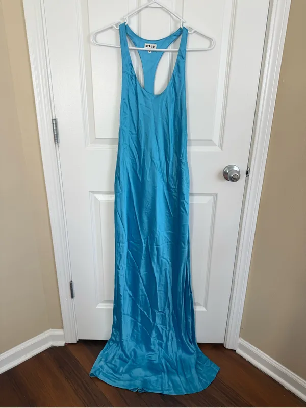 Staud Juanita Dress in Pool 6 - Image 3