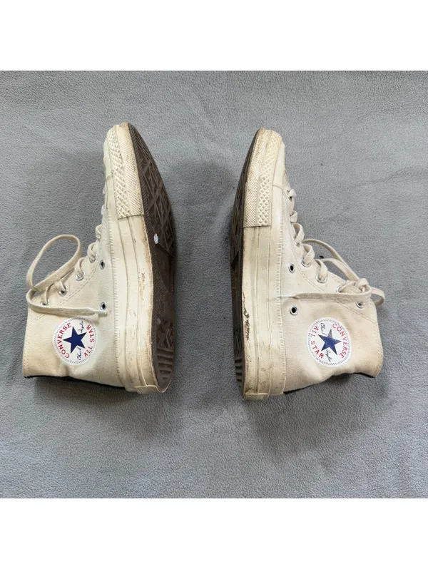 Comme des Garçons PLAY x Converse Chuck 70 High Milk Red Heart Sneakers M5 W7 - Image 4