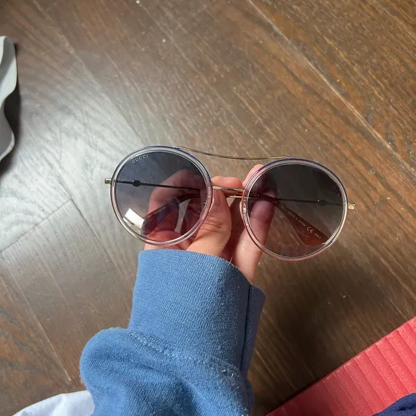 Gucci Brow Bar Round Sunglasses, 56mm - Image 2