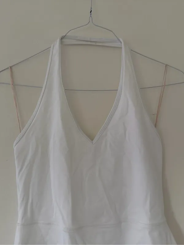 Aritzia Wilfred Free LIFE Whistle Dress in White Size Large Preppy Tennis Prep - Image 4