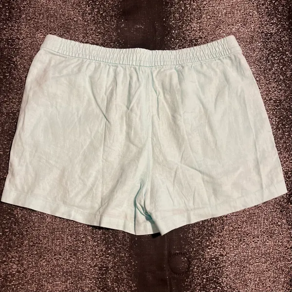 Womens small NWT J.Crew Mercantile 3" Linen Blend Drawstring Shorts-mint green - Image 2