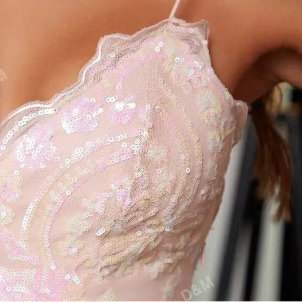 D & M Sequin Cami Dress Pink - Image 4
